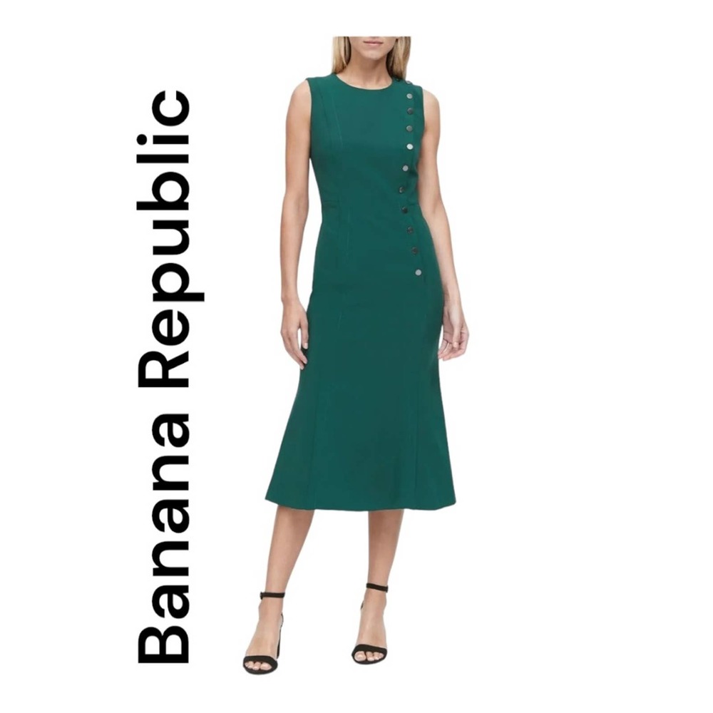 Banana Republic Green Midi Dress